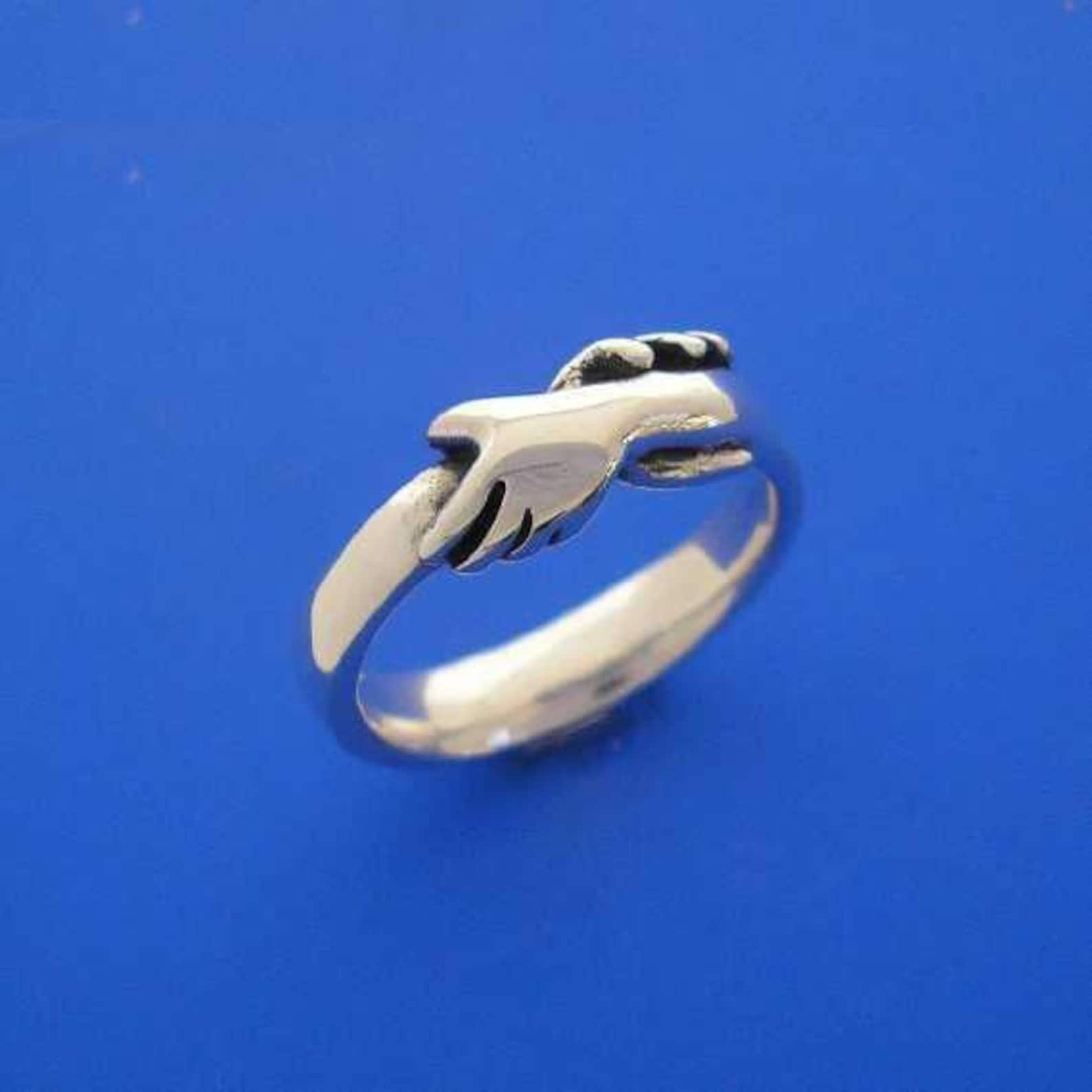 Silver Hands Ring Hand Made Solid Silver Etsy
