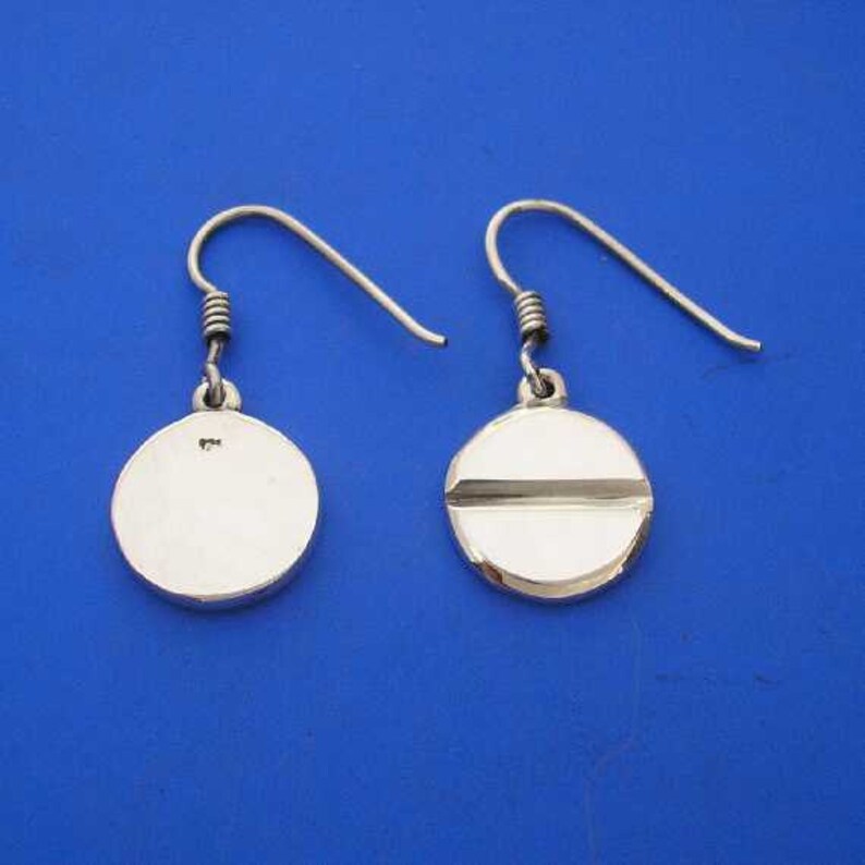 Silver Tablet Pill Earrings Hand Made Solid Silver Jewelry Etsy