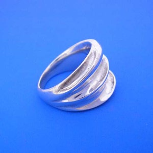 Silver Wave Ring , Hand Made Solid Silver Jewelry Jewellery image 2