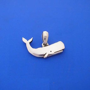 Silver Whale Pendant , Hand Made Solid Silver