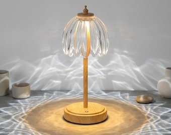 Table Lamp with 5000mAh Battery & Touch Control Cordless Table Lamp with 3 Colors Dimmable Rechargeable Table Lamps for Bedroom