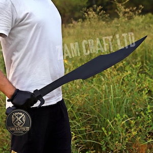 Spada vichinga in acciaio di Damasco come regalo di Natale, spada vichinga medievale per LARP e feste cosplay, spada romana lunga personalizzata per decorazione murale.