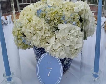 Oval Shaped Table Numbers (1-20)