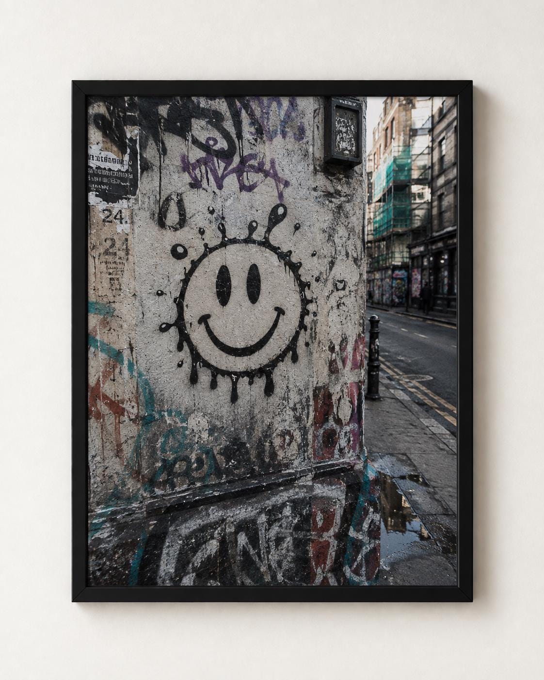Smiley face graffiti - Etsy 日本
