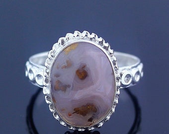 Handmade Jasper Ring Size 7 Sterling Silver, Handmade Jewelry