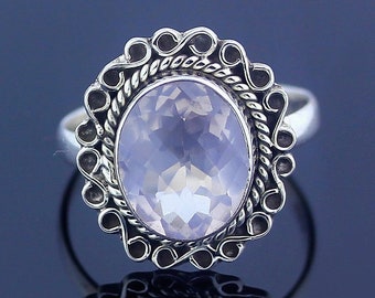 Handmade Kunzite    Sterling Silver, Ring Size 8.5 Handmade Jewelry