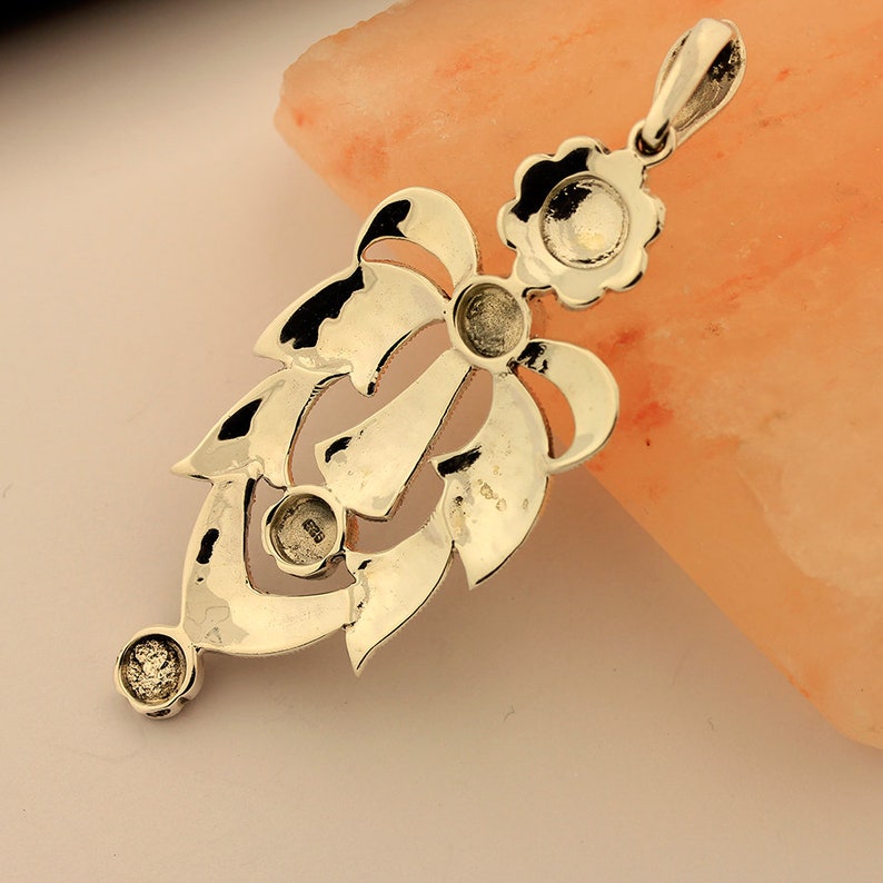 Artisan Marcasite Handmade Pendant 925 Sterling Silver 2 78 Inch Pendant Jewelry