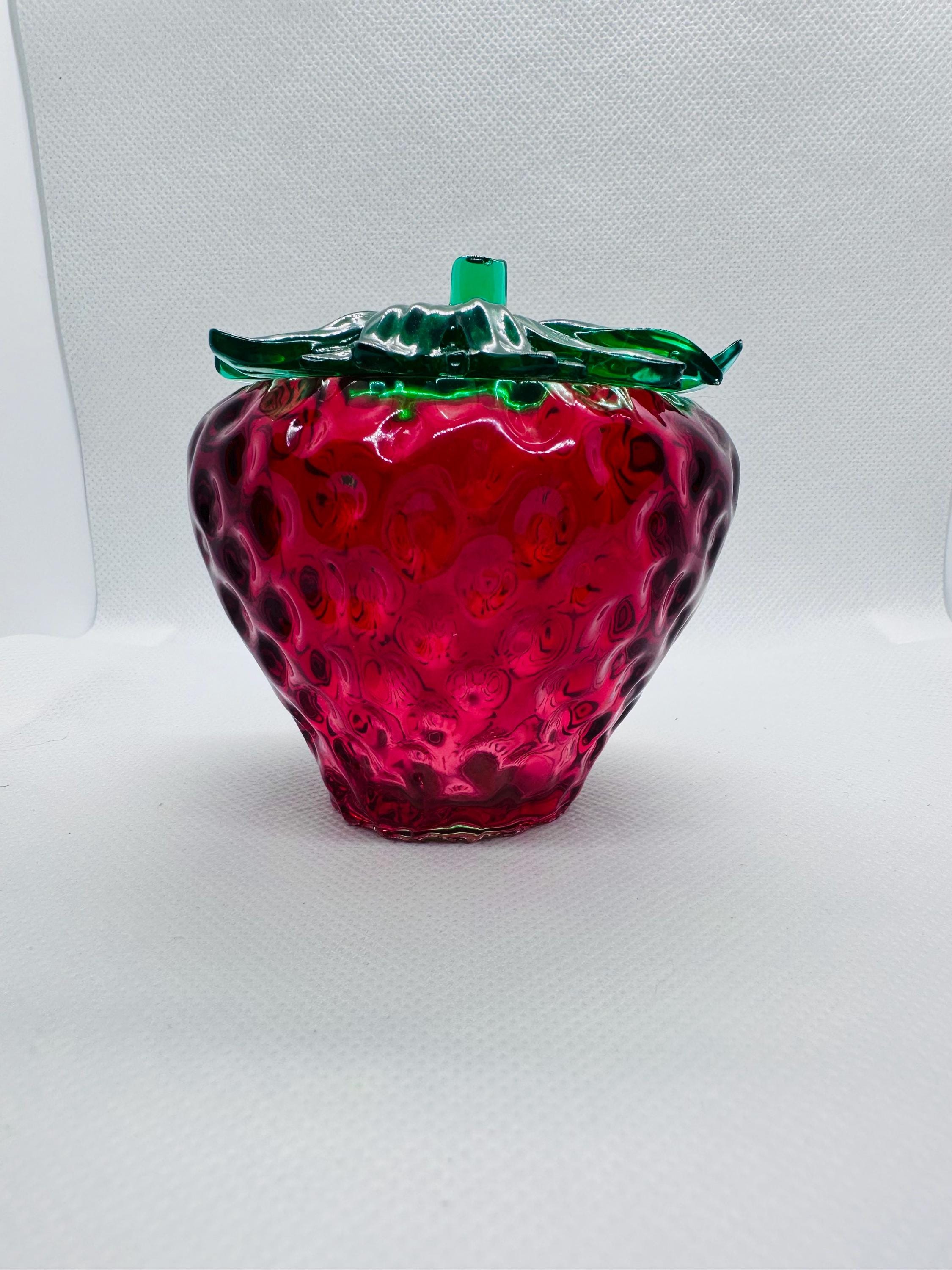 Resin Strawberry Container for Bathroom, Desk, Shelf or Jewelry Storage