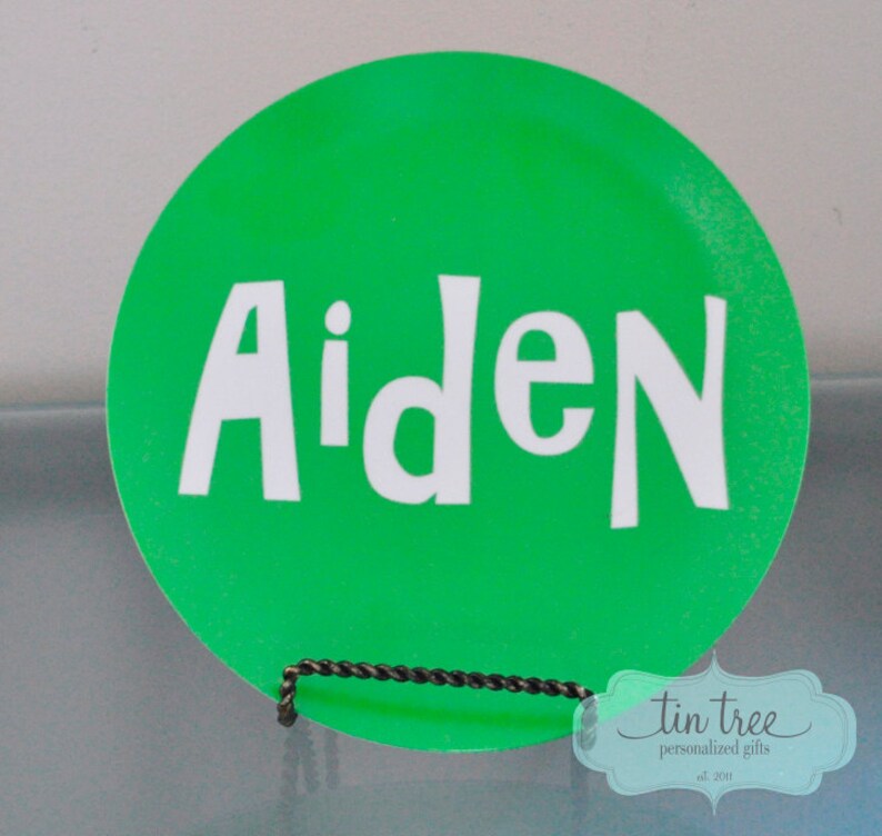 Personalized Plate Color Custom Birthday Gift for Kids image 3