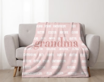 Personalized Blanket for Grandma | Custom Gift for Mom | Mothers Day Unique Gift