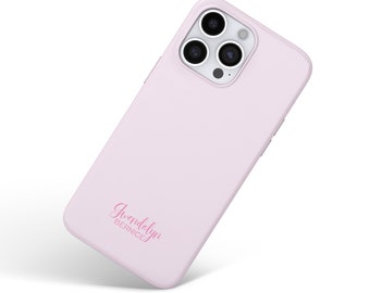 Pink Name Personalized Cell Phone Case | Modern Custom iPhone or Samsung | Minimalist Design