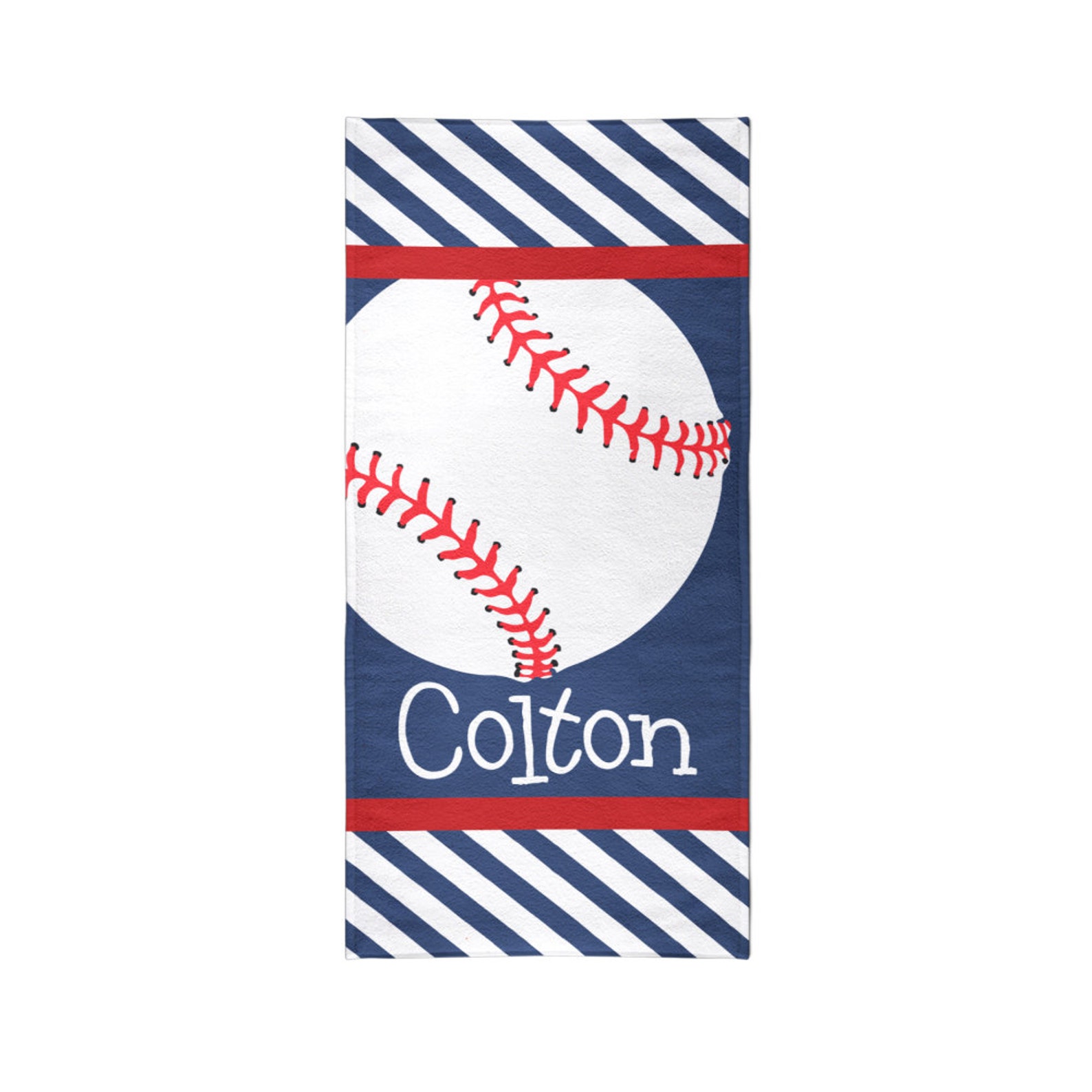 Baseball Personalized Beach Towel Etsy