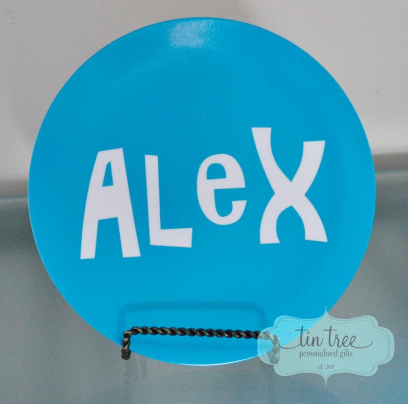 Personalized Plate Color Custom Birthday Gift for Kids image 4