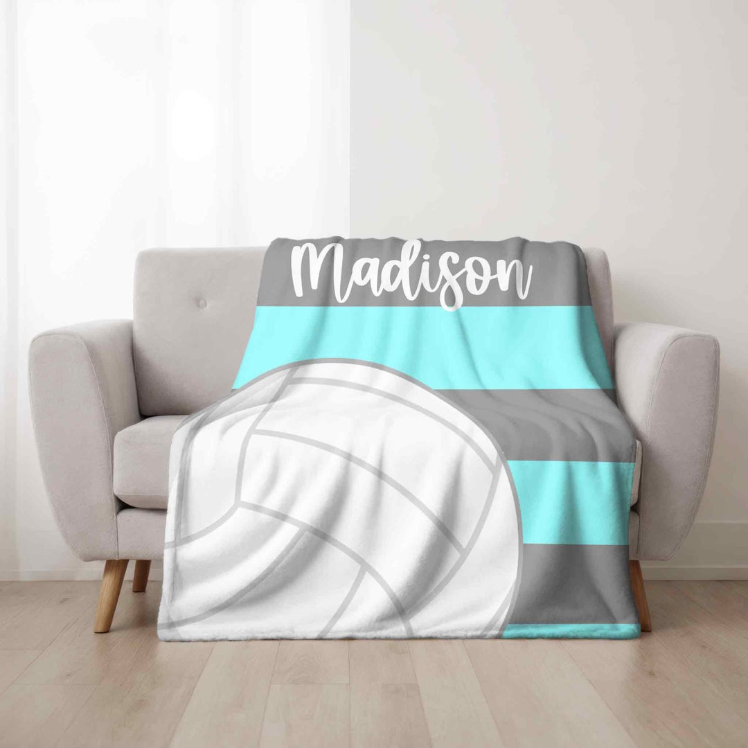 Personalized Volleyball Blanket Custom Birthday Gift for Girls Teen