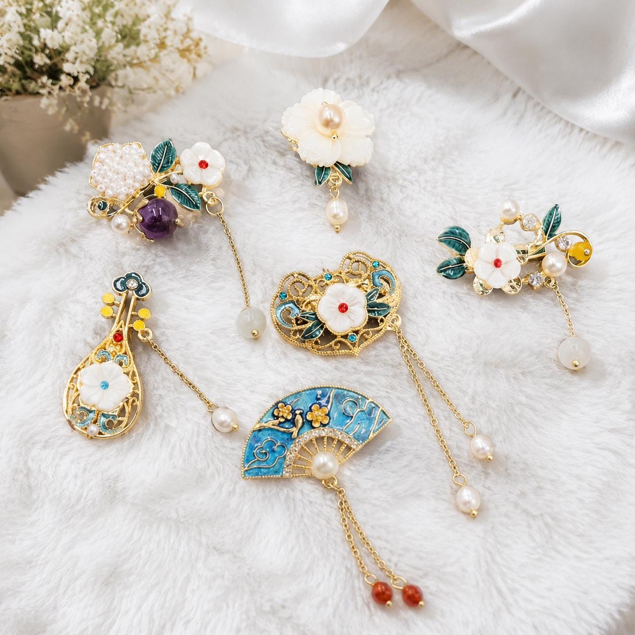 ヴィンテージブローチ花柄レトロスタイル - Etsy 日本
