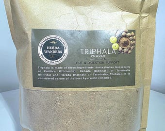 Triphala Powder by Herba wanders. Net wt-500g. Product of Nepal.