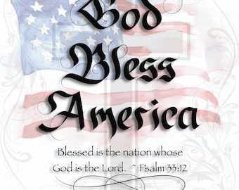 Calligraphy With Purpose - God Bless America, Digital download