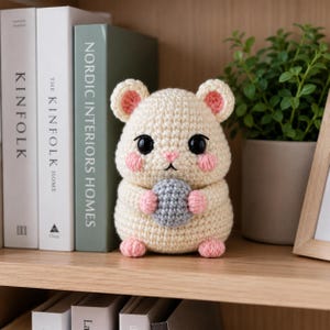 Virkat hamstermönster med amigurumi | Knubbiga kinder, små tassar (PDF-nedladdning)