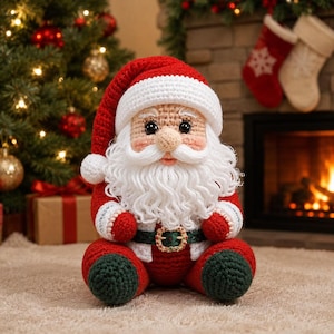 Santa Claus Virkmönster PDF | Amigurumi Plush Tutorial (digital nedladdning)