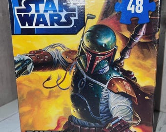 Star Wars 48 Piece Jigsaw Puyzzle Boba Fett 1999 NWOT