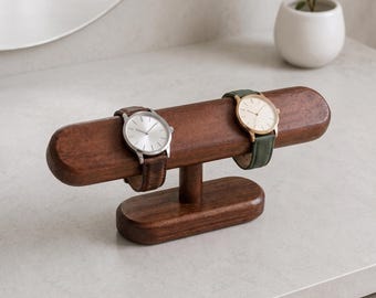 Soporte de madera para exhibición de relojes / Estante para pulseras / Exhibidor de joyería de mostrador