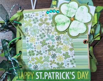 St. Patrick's Day Scrapbook Album Handmade