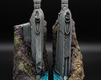 Coppia di statue dei Re Guardiani Fantasy - File STL stampabile in 3D Book Nook Stl
