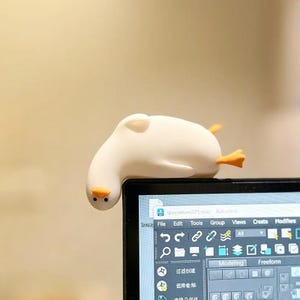 3D Printed Monitor Goose | Emotional Support Desk Buddy, Office Decor