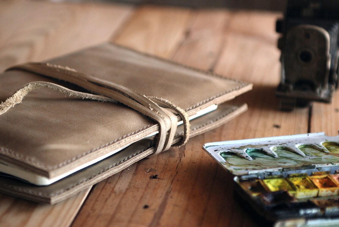 Ipad Mini cover. Large Moleskine leather cover. iPad leather Etsy