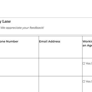 May include: A white form with the text "Welcome to 123 Serene Valley Lane" and prompts for name, phone number, and email address. It includes checkboxes for "Working with an Agent?" and "How did you hear about us?"
