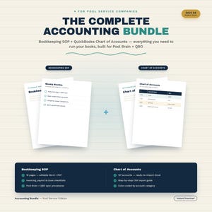 プールサービス会計バンドル｜簿記標準作業手順書（Word + PDF）＋QuickBooks勘定科目表（Excel）