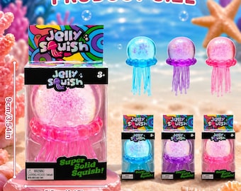 Jellyfish Squishy Toy Colorful Sensory Squeeze Desk Fidget Gift
