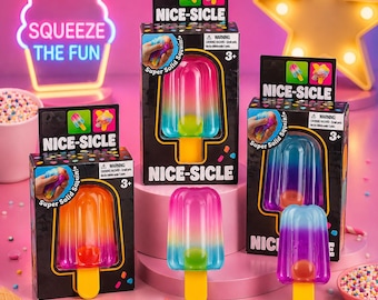 Popsicle Squishy Stress Toy, Soft Sensory Fidget, Ice Cream Squeeze Toy Gift
