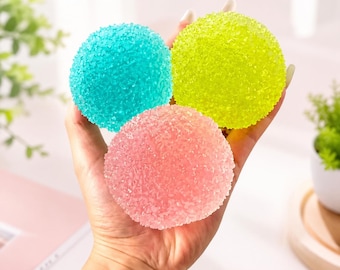 Squishy Ice Ball Maltose Fidget Toy – Super Soft Pink Mochi Slow Rebound Squeeze Stress Relief Toy for Adults & Hand Exercise