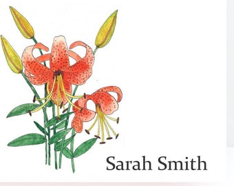 Personalized Floral Note Cards, Floral Note Cards, Note Cards