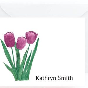 Gepersonaliseerde bloemennotitiekaarten, bloemennotitiekaarten, notitiekaarten