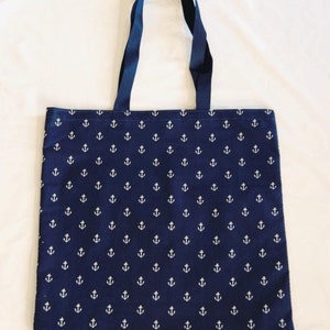 Tote Bag, Anchor Tote Bag, Cotton Print Tote Bag, Anchor