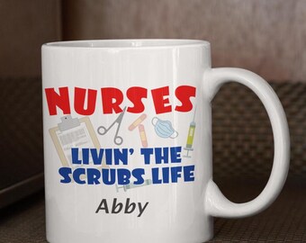 Personalized Nurse Mug: Colorful Ceramic Gift