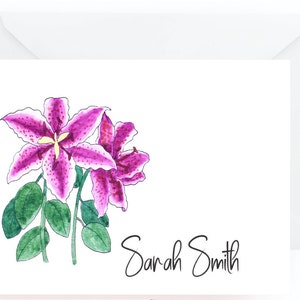 Tarjetas de notas florales personalizadas, tarjetas de notas florales, tarjetas de notas