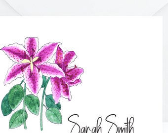 Personalized Floral Note Cards, Floral Note Cards, Note Cards