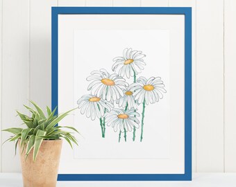 Daisy Flower Print