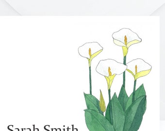 Personalized Floral Note Cards, Floral Note Cards, Note Cards