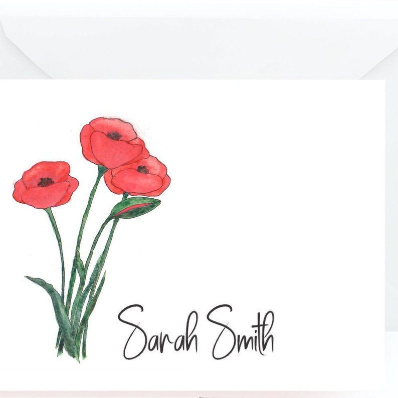 Personalized Floral Note Cards, Floral Note Cards, Note Cards image 7