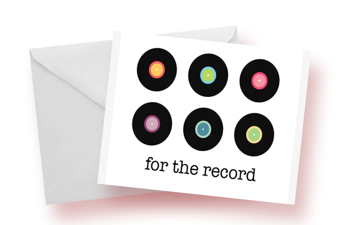 Vintage Record Album Note Card: Blank Correspondence Card - Etsy