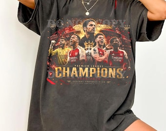 Maglietta Comfort Colors dell'Arsenal, campioni della Premier League 2025-2026