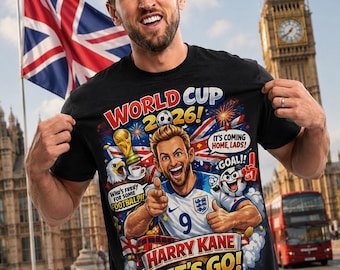 England World Cup 2026 Football / Soccer T-Shirt | Let's Go Football Tee