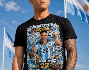 Argentina World Cup 2026 Football T-Shirt | Soccer Player Graphic Tee