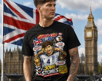 England Football World Cup 2026 Cartoon Player Shirt