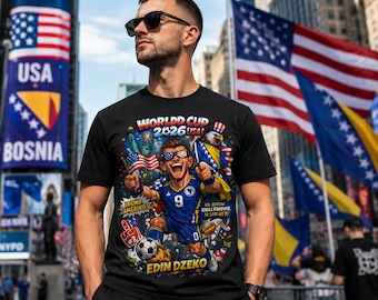 Bosnia & Herzegovina World Cup 2026 Football/ Soccer T-Shirt | Bosnia Football Jersey Fan Tee