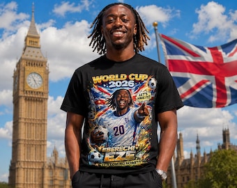 England World Cup 2026 Football / Soccer Player Graphic Tee | National Flag Football Shirt